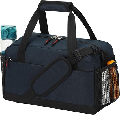 Small Gym Bag with Wet Pocket - 14 inch Mini Duffle Bag for Men & Women Lightweight Carry On Bag