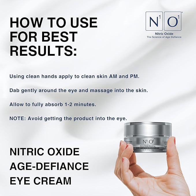 Age-Defiance Eye Cream - Day & Night Moisturizer with Nitric Oxide, Hyaluronic Acid, Complex