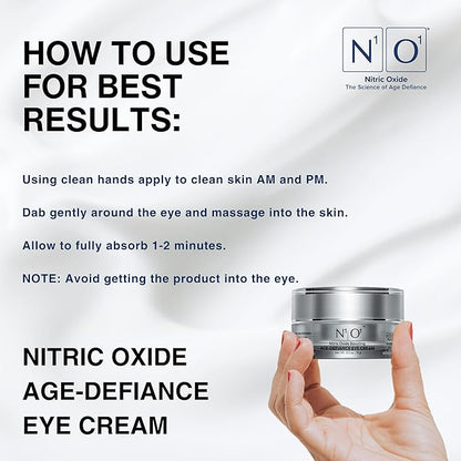 Age-Defiance Eye Cream - Day & Night Moisturizer with Nitric Oxide, Hyaluronic Acid, Complex