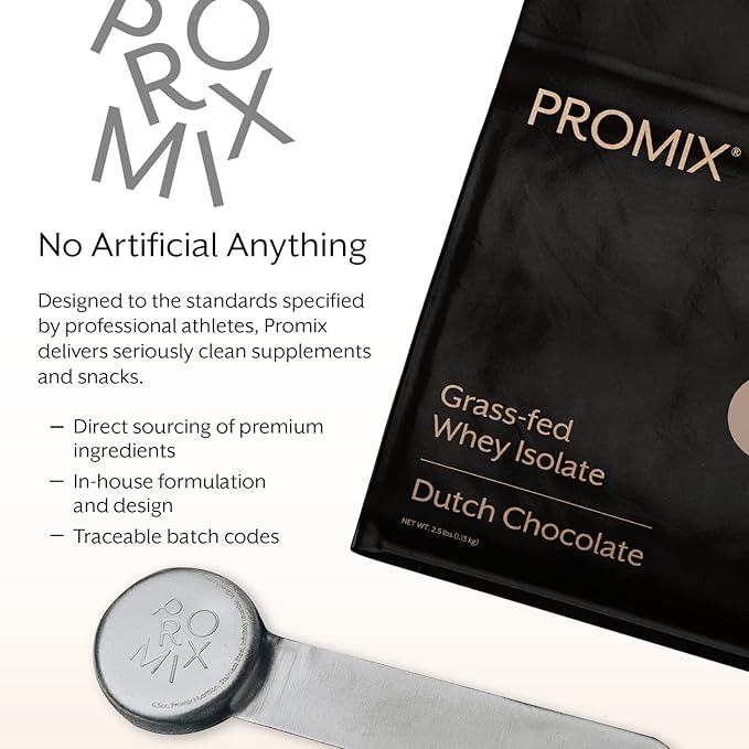 ProMix Nutrition Whey Protein Isolate Powder, Chocolate - Grass-Fed - ­Post Workout Fitness &