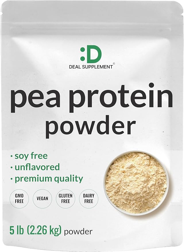 Unflavored Pea Protein Powder, 5lbs ??Premium North American Grown Peas ??Easily Digested Isolate