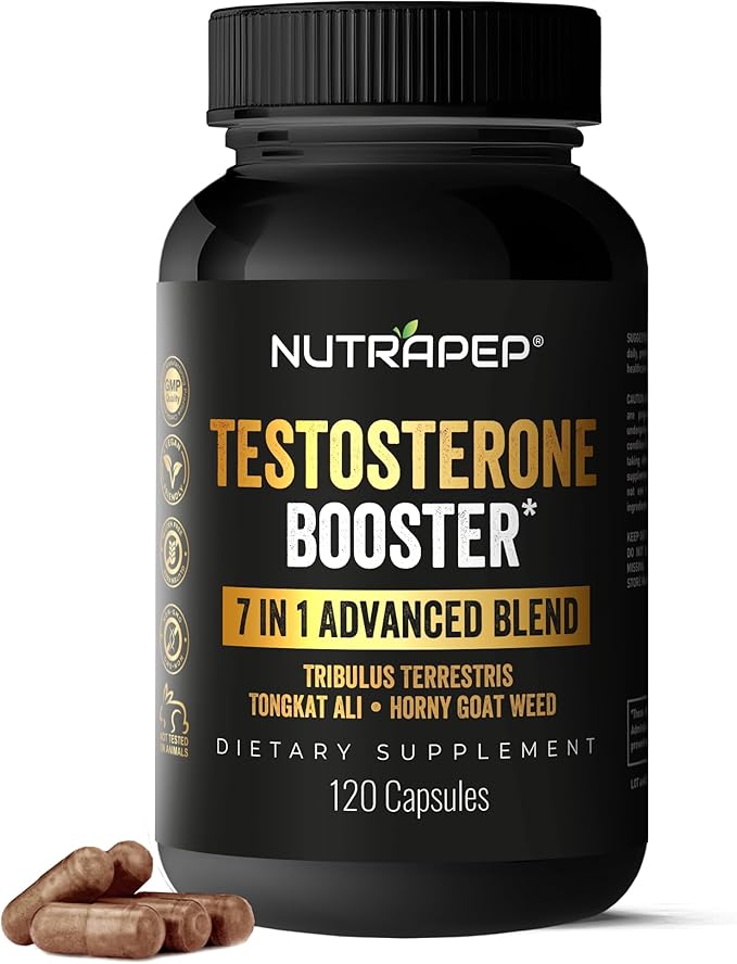 Testosterone Booster Supplement for Men - Natural Energy Enhancement Growth Builder Performance