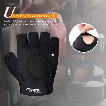 ATERCEL Weight Lifting Gloves Full Palm Protection, Workout Gloves for Gym, Cycling, Exercise