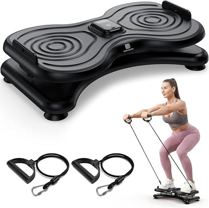 New Waist Twist Board with LCD Display and Resistance Bands, Ab Twister Machine for Abs Workout