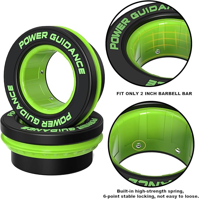 POWER GUIDANCE 50mm Barbell Clamps Barbell Collars, Quick Release Weight Olympic Barbell Clips for