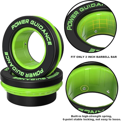 POWER GUIDANCE 50mm Barbell Clamps Barbell Collars, Quick Release Weight Olympic Barbell Clips for