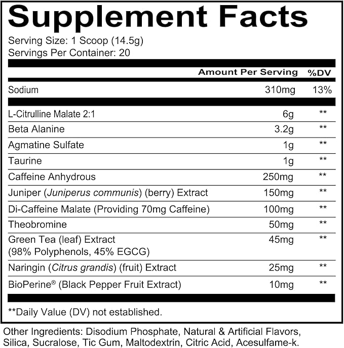 REDCON1 Total War Pre Workout, Prime Time Punch - Beta Alanine + Citrulline Malate Keto Friendly