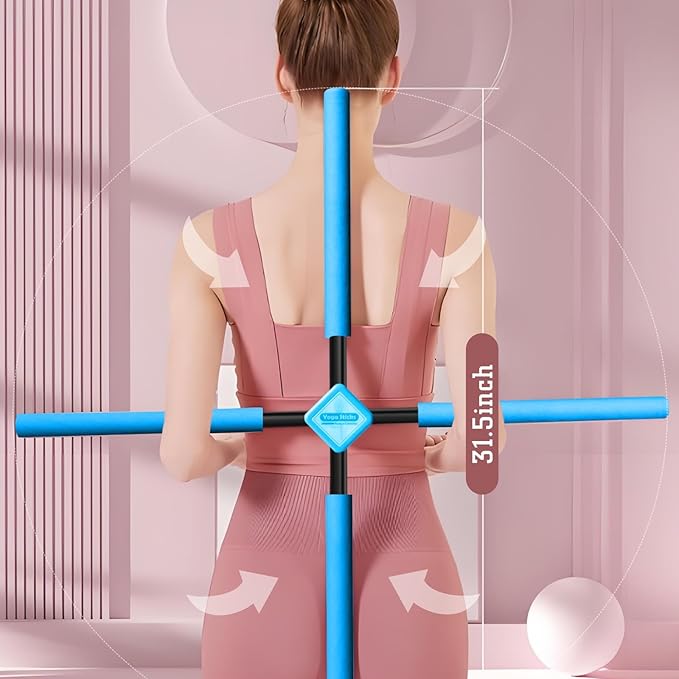 Back Straightener Posture Corrector|Yoga Stick Stretching Tool for Women and Men|Portable Posture