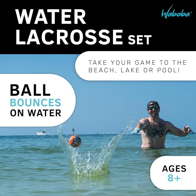 Waboba Mini Water Lacrosse Set Fun for Beach Games & Pool Games - Comes with a Original Water