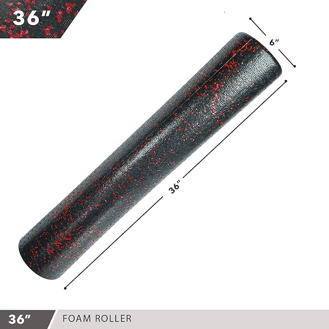 High-Density Round Foam Rollers - 4 Size and 8 Color Options - Massage Rollers for Stretching, Deep