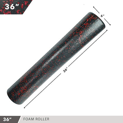 High-Density Round Foam Rollers - 4 Size and 8 Color Options - Massage Rollers for Stretching, Deep