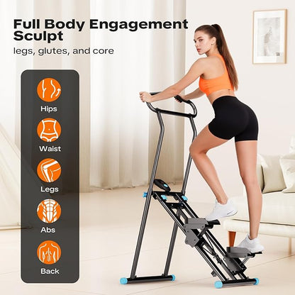 Stair Stepper for Home Gym, 2025 Upgrade Stair Climber w/ 3-Level Resistance & Height, Non-Slip