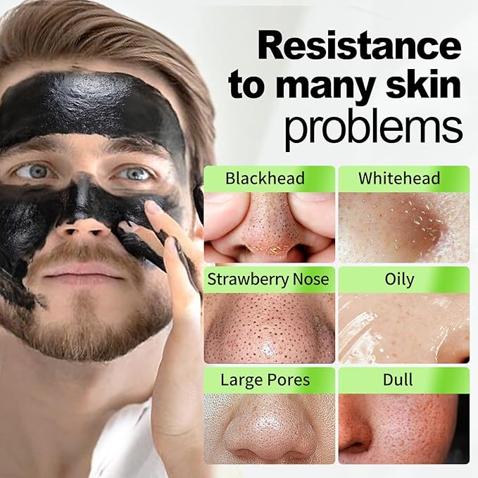 JVR Peel Off Face Mask, Blackhead Remover Mask for Men, Charcoal Peel Off Black Mask, Facial Mask