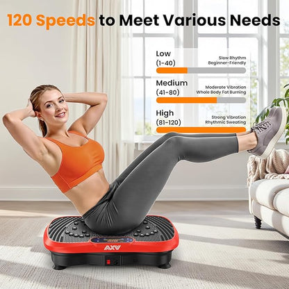 AXV Vibration Plate Fitness Platform Exercise Machine Vibrating Shaking Full Body Shaker Workout