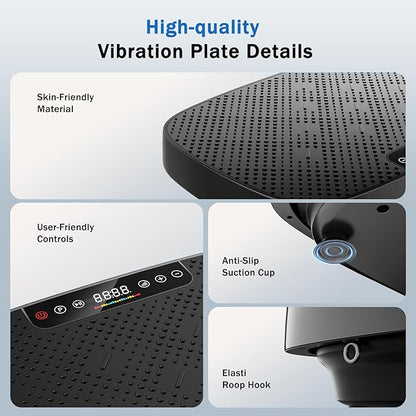 Vibration Plate Exercise Machine, Vibration Plate for Lymphatic Drainage & Body Toning, Whole Body