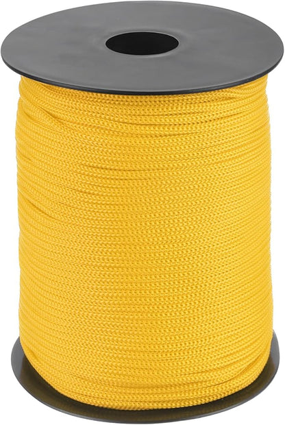 MECCANIXITY 1/8 Inch Polypropylene Rope Braided Ropes, 328ft Nylon Rope Hollow Utility Cord for