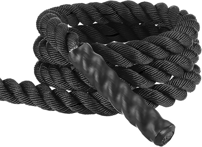 MECCANIXITY Battle Rope 10ft x 1.5 Inch Polyester Workout Rope Heavy Fitness Exercise Rope for