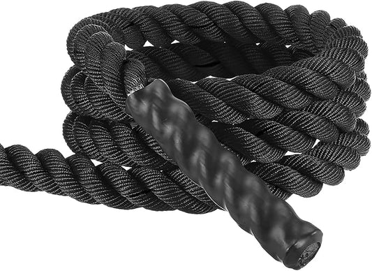 MECCANIXITY Battle Rope 10ft x 1.5 Inch Polyester Workout Rope Heavy Fitness Exercise Rope for