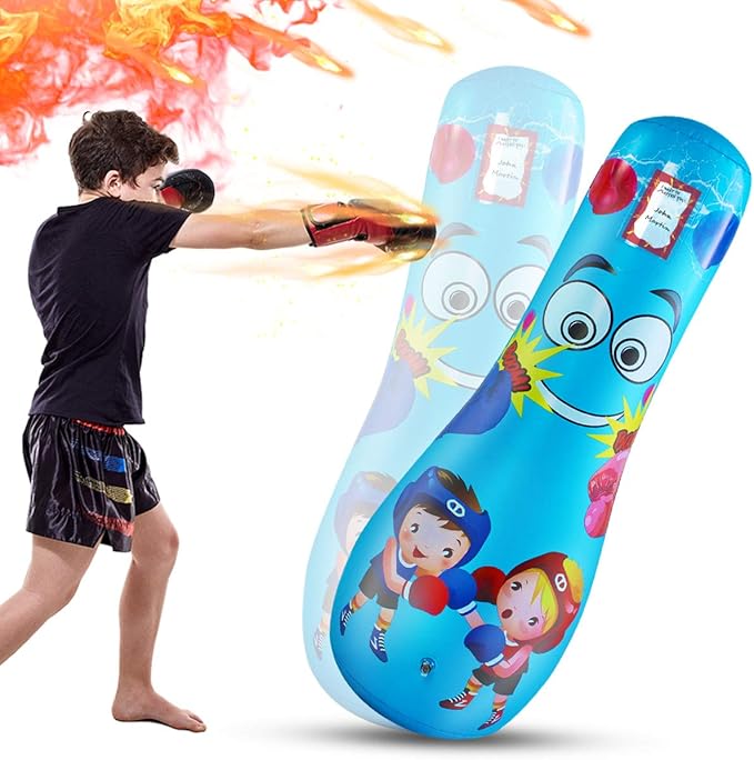 Punching Bag for Kids, Free Standing Boxing Bag for Bounce Back Focus Punching Bag for Practicing