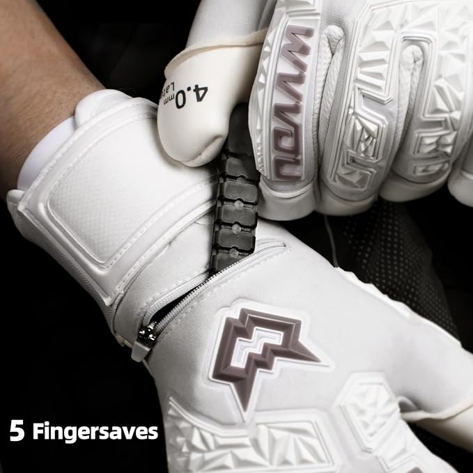 WVVOU Soccer Goalie Gloves for Adults and Youth, High Performance Goalkeeper Gloves with 5
