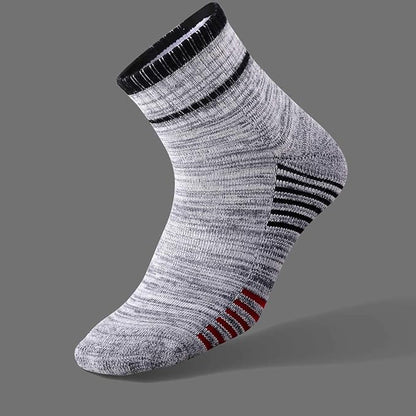 FEIDEER Men's Walking Hiking Socks, Wicking Cushion Quarter Crew Socks for Mens Outdoor Sports