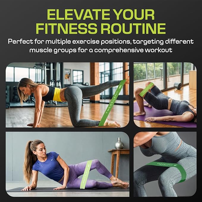 Fabric Resistance Bands for Working Out with 5 Strength Levels - Extra Light to Extra Heavy, Thick