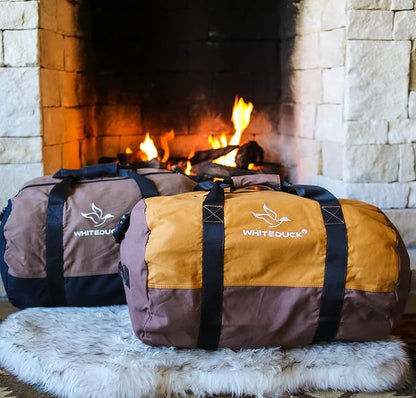 WHITEDUCK Heavy Duty Canvas Duffel Bag for Men and Women - Foldable Military Army Style Duffel Bag