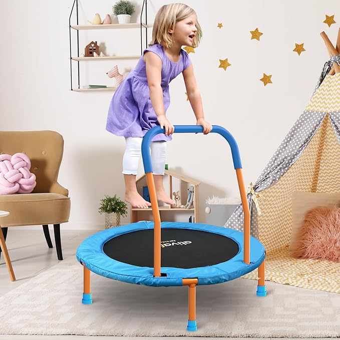 Ativafit 36inch Mini Toddler Trampoline for Kids Ages 2-6 Indoor Outdoor Folding Small Rebounder