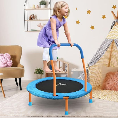 Ativafit 36inch Mini Toddler Trampoline for Kids Ages 2-6 Indoor Outdoor Folding Small Rebounder
