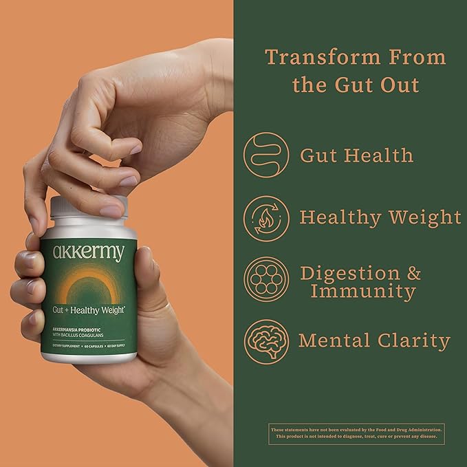 Akkermansia Probiotic for Appetite & Craving Control | Increases GLP-1 & Boosts Healthy Weight | 60