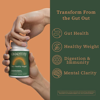 Akkermansia Probiotic for Appetite & Craving Control | Increases GLP-1 & Boosts Healthy Weight | 60