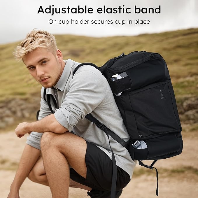 Gym Bag for Men with 2 Upgraded Bottle Holders Convertible Duffle Bag and Gym Backpack Waterproof