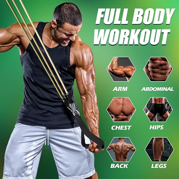 WHATAFIT Resistance Bands, Exercise Bands，Resistance Bands for Working Out, Work Out Bands with