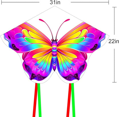HENGDA KITE 2 Pack Butterfly Kite,for Kids and Adults,Easy to Fly,Excellent Fabric and Structure