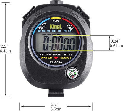 KingL Digital Stopwatch Timer - Interval Timer with Large Display (Stopwatch*5)