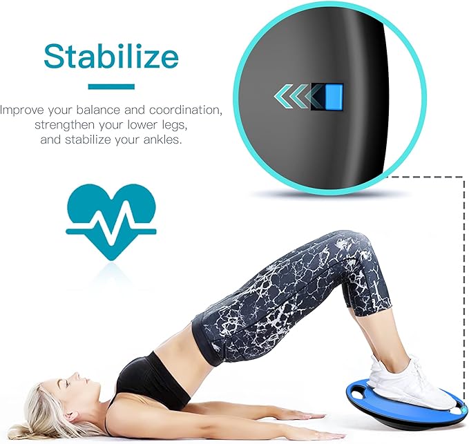 EVERYMILE Wobble Balance Board, Exercise Balance Stability Trainer Portable Balance Board with