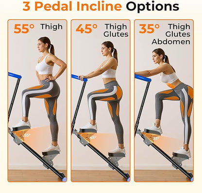 OWLSKY Stair Stepper for Home, Folding Vertical Climber Exercise Machine with Stable Triangular