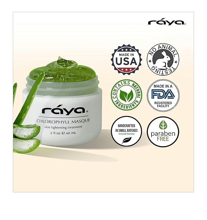 Raya Chlorophyll Masque (607) | Tightening Facial Treatment Mask for All Skin | Reduces Fine Lines