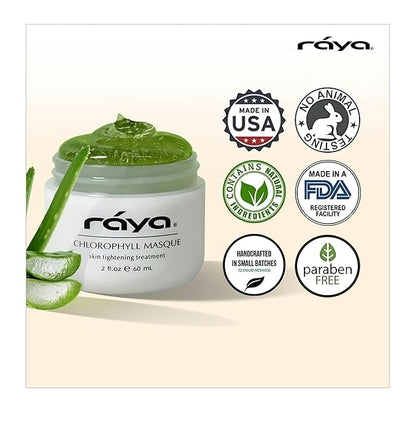 Raya Chlorophyll Masque (607) | Tightening Facial Treatment Mask for All Skin | Reduces Fine Lines
