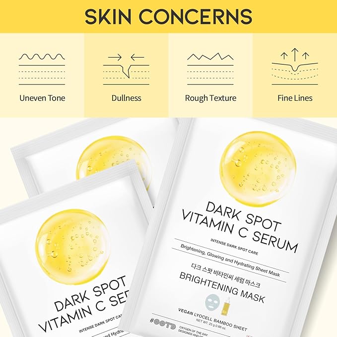 #OOTD Vitamin C Revitalizing Hydrating Sheet Mask (10pcs) - Face Mask Korean Skincare Facial Sheet