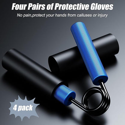 Grip Strength Trainer 6 Pack,50LB-300LB Metal Hand Grip Strengthener,Non-Slip Heavy-Duty Forearm