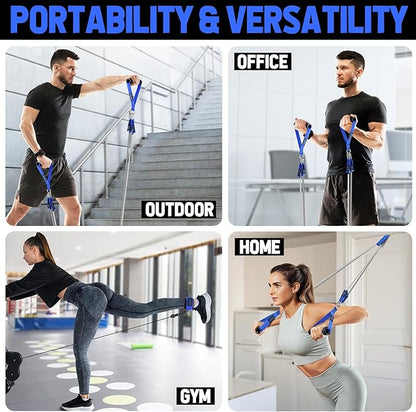 WALITO Resistance Bands Set - Exercise Bands with Handles, Door Anchor, Legs Ankle Straps, for