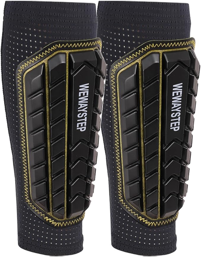 Shin Guards Soccer Kids Youth, Adult Shin Guards with Honeycomb Padding，Breathable & Anti-Slip Calf