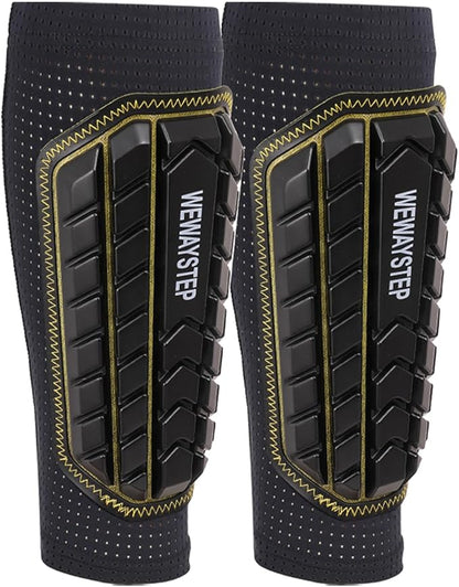 Shin Guards Soccer Kids Youth, Adult Shin Guards with Honeycomb Padding，Breathable & Anti-Slip Calf