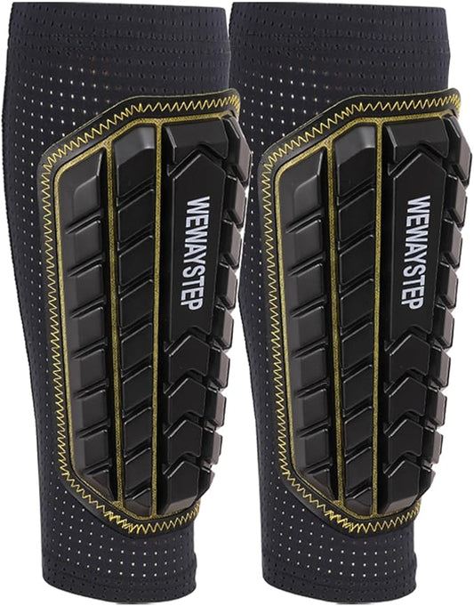 Shin Guards Soccer Kids Youth, Adult Shin Guards with Honeycomb Padding，Breathable & Anti-Slip Calf