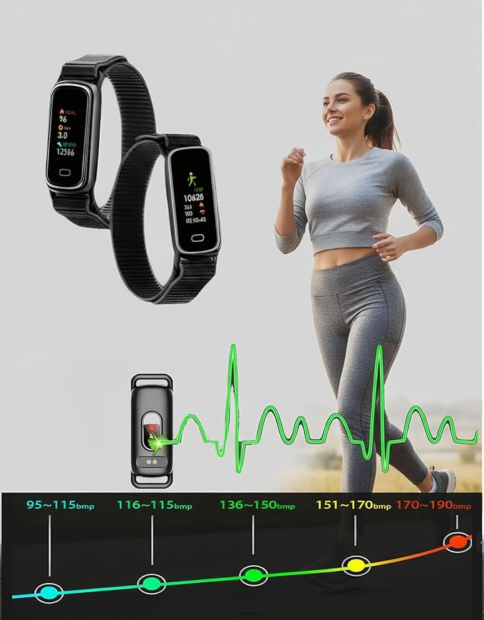 Fitness Tracker for Women Men, Fitness Watches with Heart Rate SpO2 Sleep Tracking,16 Sports Modes