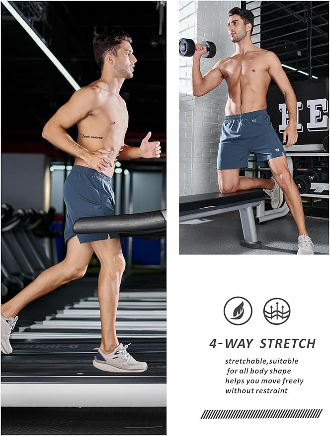 NORTHYARD Men's Running Athletic Shorts 5'' Workout Gym Tennis Short Quick Dry Lightweight Active