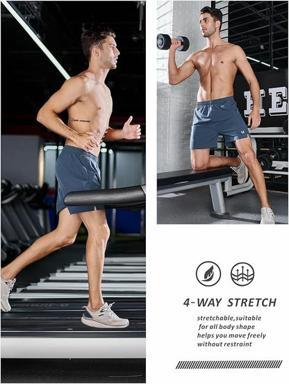 NORTHYARD Men's Running Athletic Shorts 5'' Workout Gym Tennis Short Quick Dry Lightweight Active