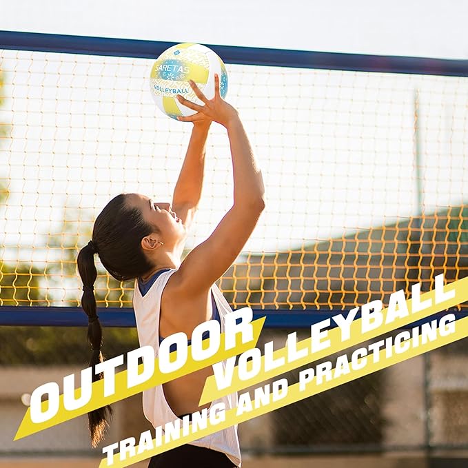 Beach/Water/Sand Volleyballs, Outdoor/Indoor Official Size, Soft Touch Volleyball for Beginners