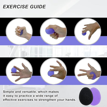 Stress Balls for Adults, Hand Exersicers for Strength, Squeeze Balls for Hand Therapy, Hand